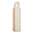 Sac en jute pour une bouteille Beige