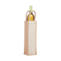 Sac en jute pour une bouteille Beige
