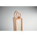 Sac en jute pour une bouteille Beige
