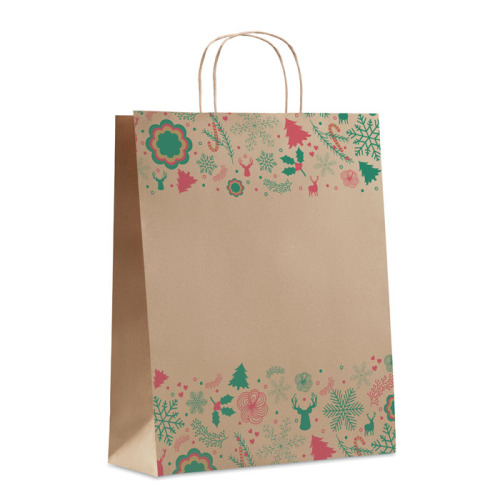 Sac en papier cadeau grand Beige