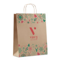 Sac en papier cadeau grand Beige