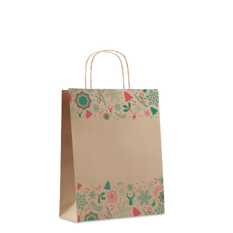 Sac en papier cadeau moyen Beige