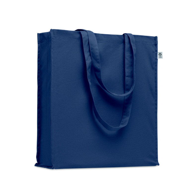 Sac shopping en coton bio Bleu