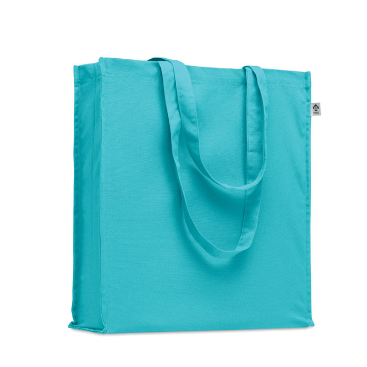 Sac shopping en coton bio Turquoise