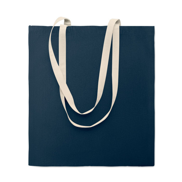 Sac shopping en coton Bleu Marine