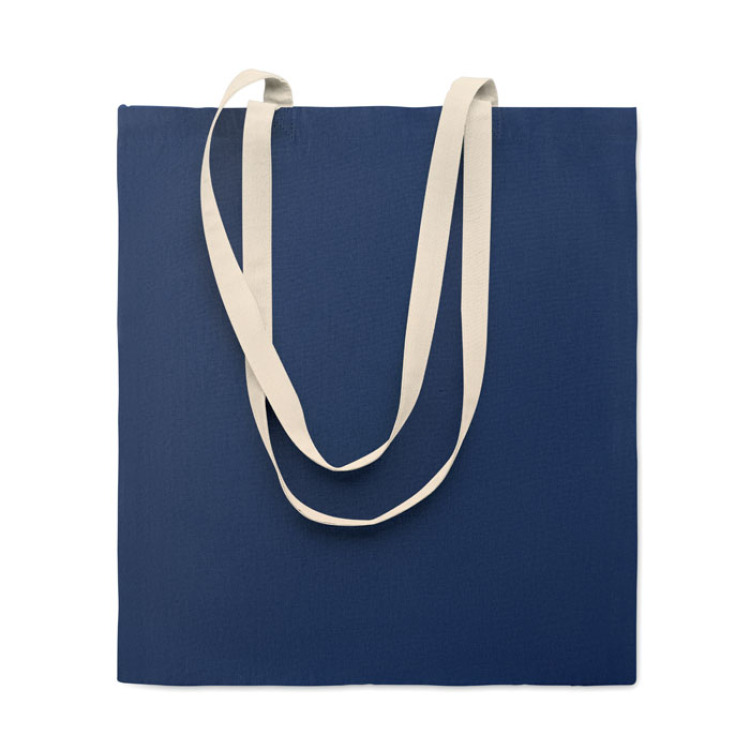 Sac shopping en coton Bleu