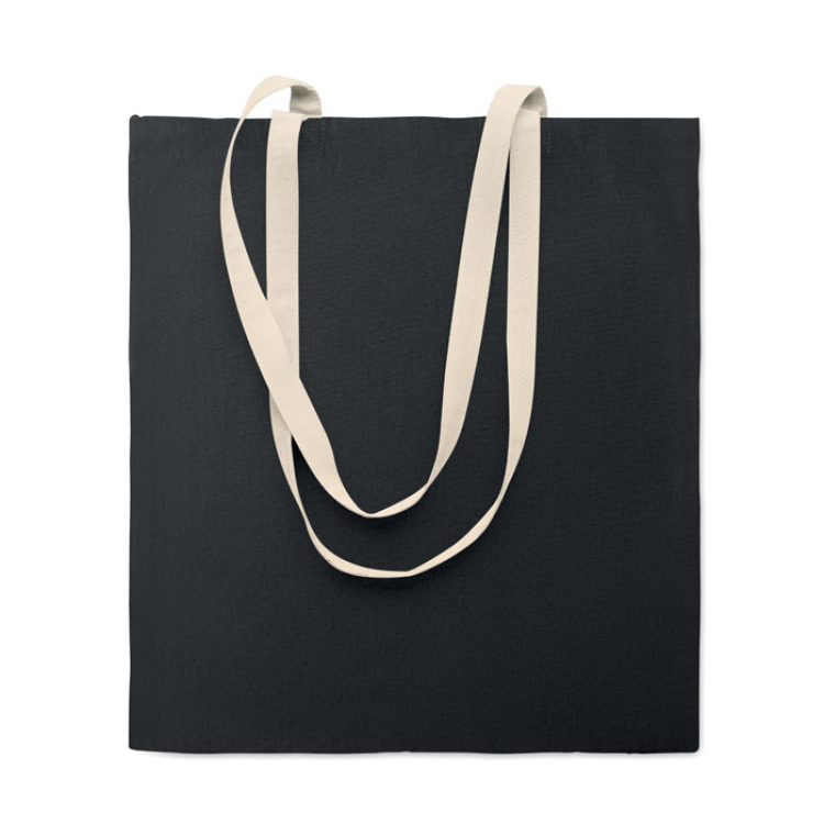 Sac shopping en coton Noir
