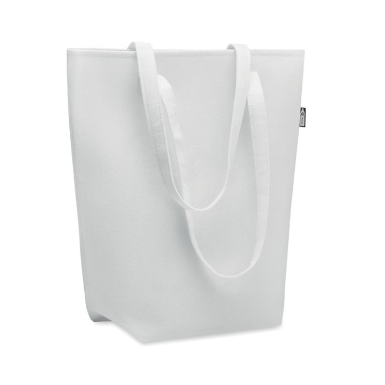 Sac Shopping en feutre RPET Blanc