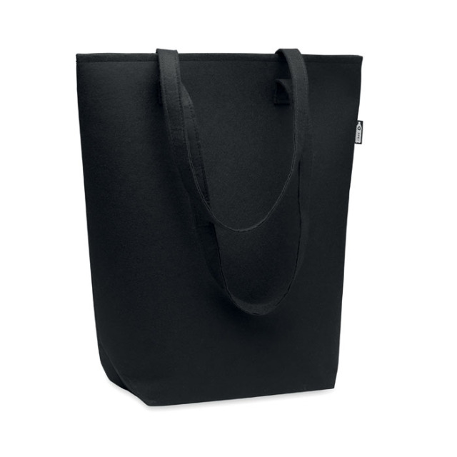 Sac Shopping en feutre RPET Noir