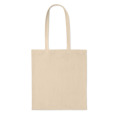 Sac shopping en velours c&ocirc;tel&eacute; Beige