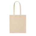 Sac shopping en velours c&ocirc;tel&eacute; Beige