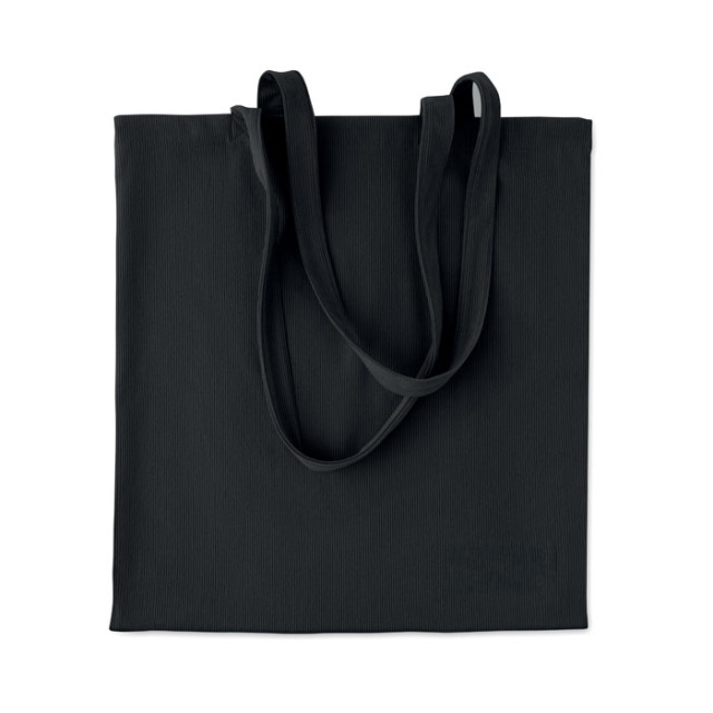 Sac shopping en velours côtelé Noir