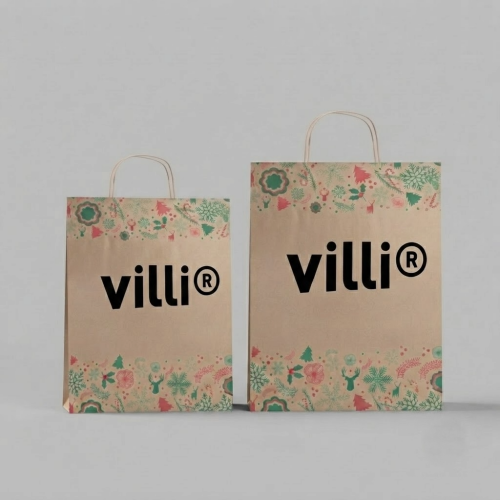 Sacs cadeaux Noël  Beige