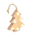 Sapin en bois avec lumi&egrave;res Bois