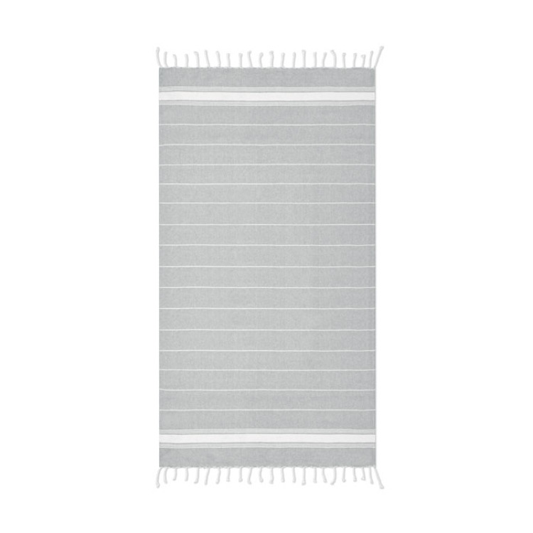 Serviette de plage coton Gris