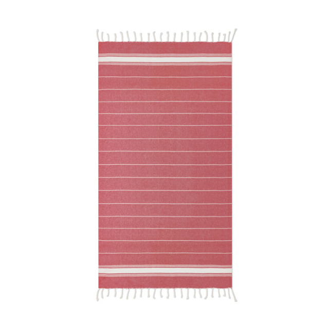 Serviette de plage coton Rouge