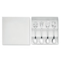 Set 4 cuill&egrave;res &agrave; th&eacute; de No&euml;l Argent Mat