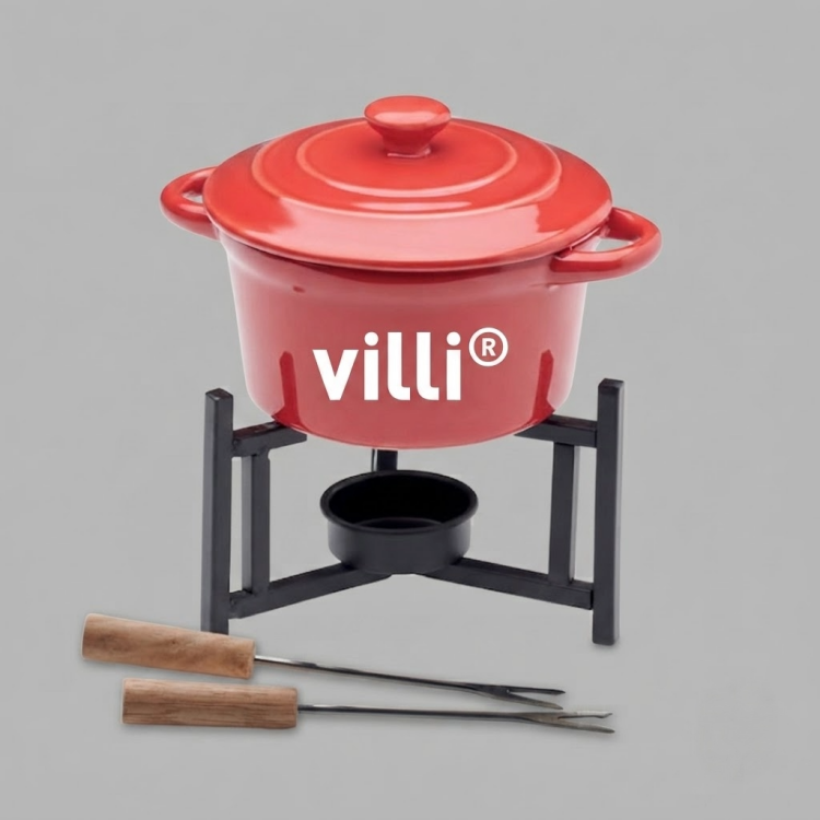 Set &agrave; fondue 300ml Rouge