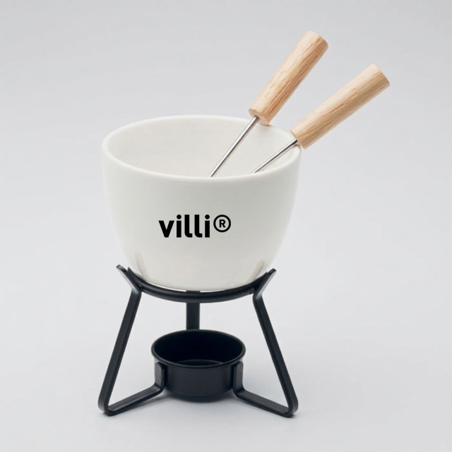 Set à fondue en céramique 240 ml Blanc