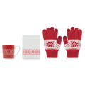 Set mug et gants hiver Rouge