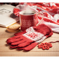 Set mug et gants hiver Rouge