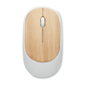 Souris sans fil en bambou Blanc