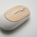 Souris sans fil en bambou Blanc