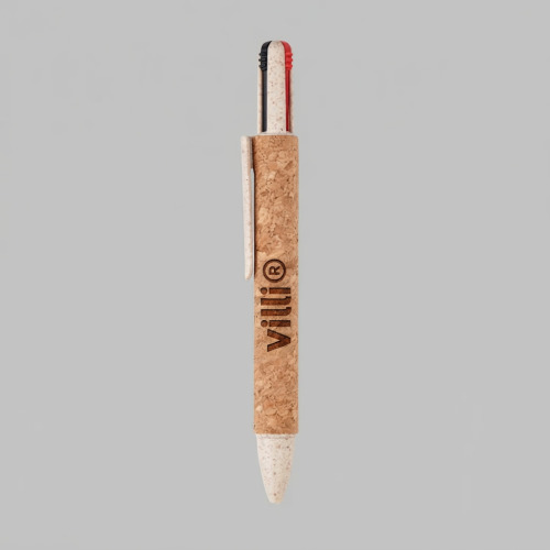 Stylo à bille 4 couleurs Beige