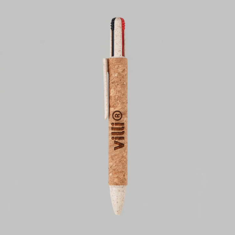Stylo &agrave; bille 4 couleurs Beige