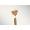 Stylo &agrave; bille c&oelig;ur en bambou Bois