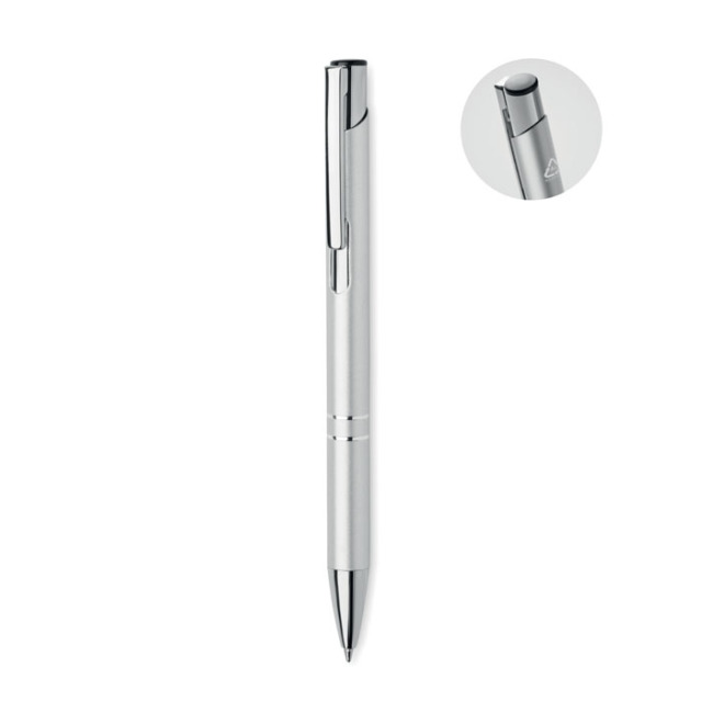 Stylo à bille en alu recyclé Argent