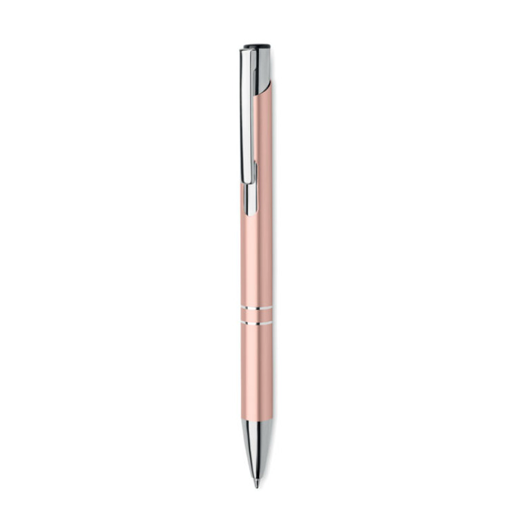 Stylo &agrave; bille en alu recycl&eacute; Beige/Rouge