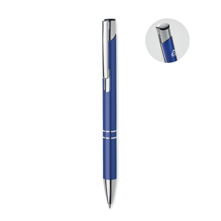 Stylo &agrave; bille en alu recycl&eacute; Bleu Royal