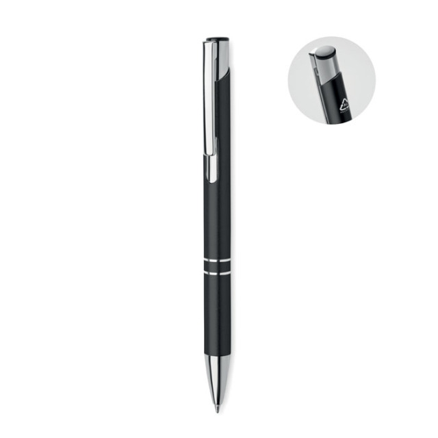 Stylo à bille en alu recyclé Noir