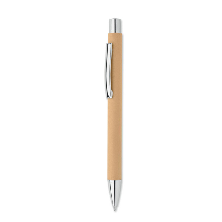 Stylo &agrave; bille en papier recycl&eacute; Beige