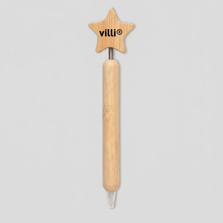 Stylo &agrave; bille &eacute;toile en bambou Bois