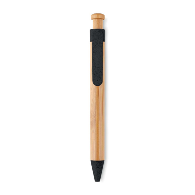 Stylo bamboupaille blé et ABS Noir