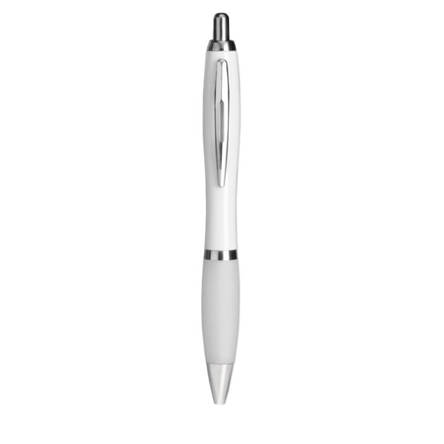 Stylo bille à lencre bleue Blanc