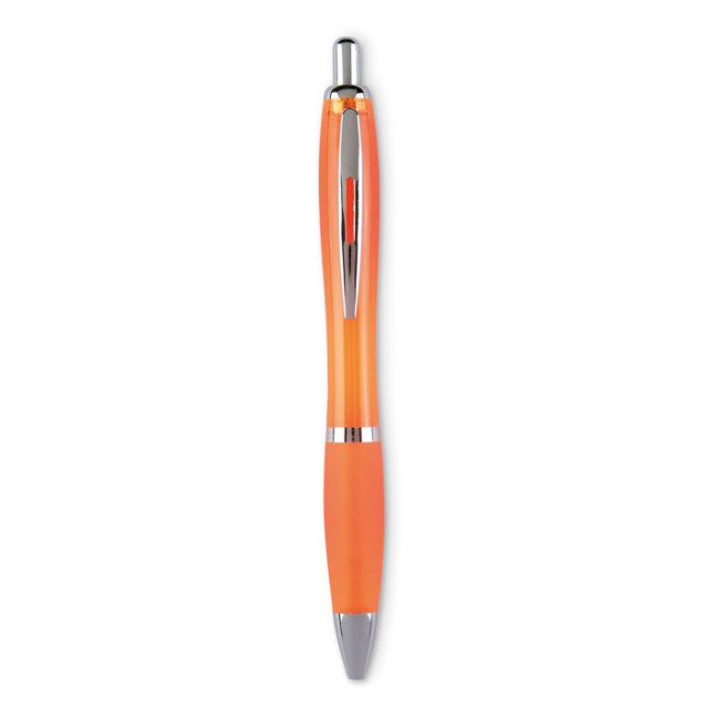 Stylo bille à lencre bleue Orange Transparent