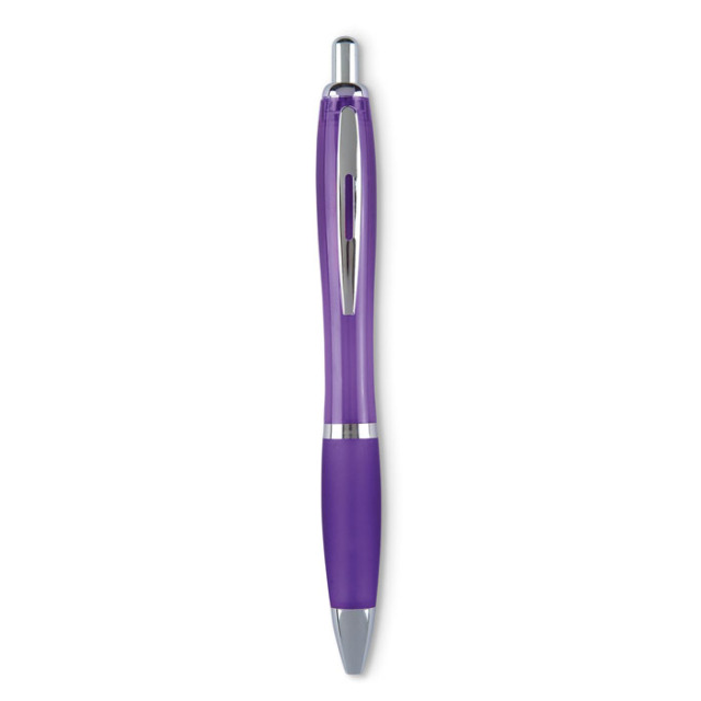Stylo bille à lencre bleue Violet Transparent