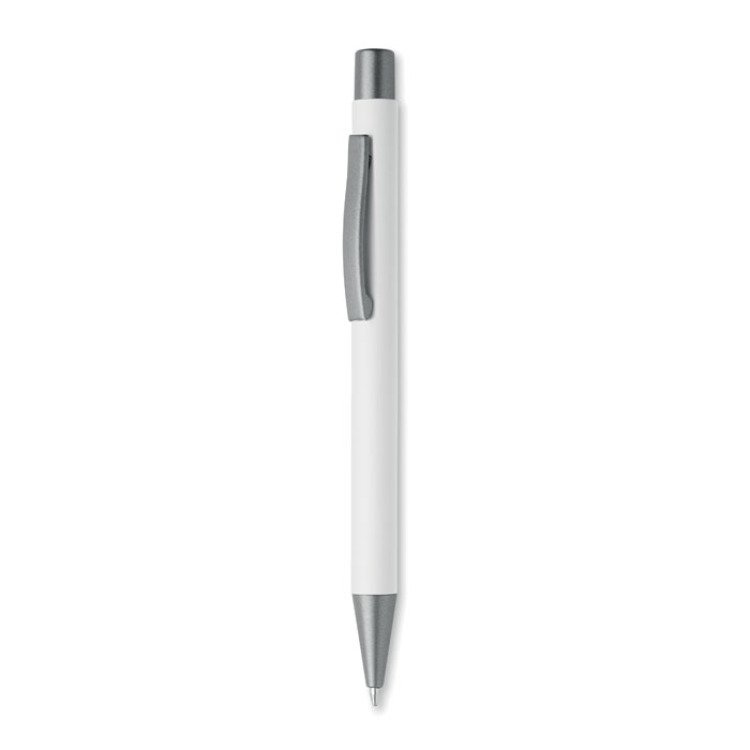 Stylo bille aluminium recycl&eacute; Blanc