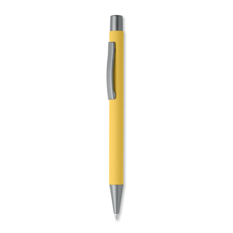 Stylo bille aluminium recycl&eacute; Jaune
