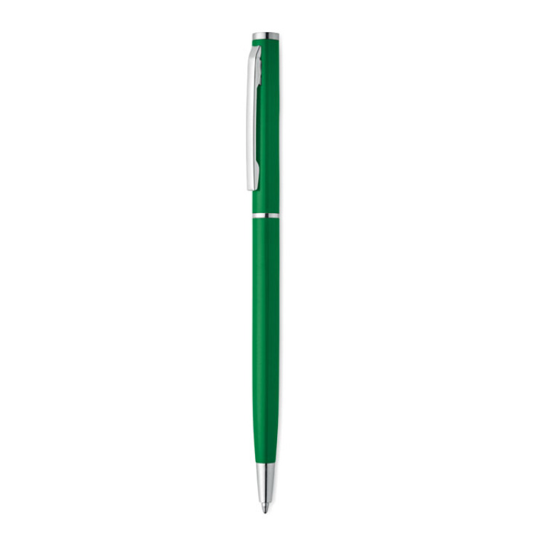 Stylo bille aluminium recycl&eacute; Vert
