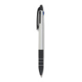 Stylo bille stylet 3 couleurs Argent