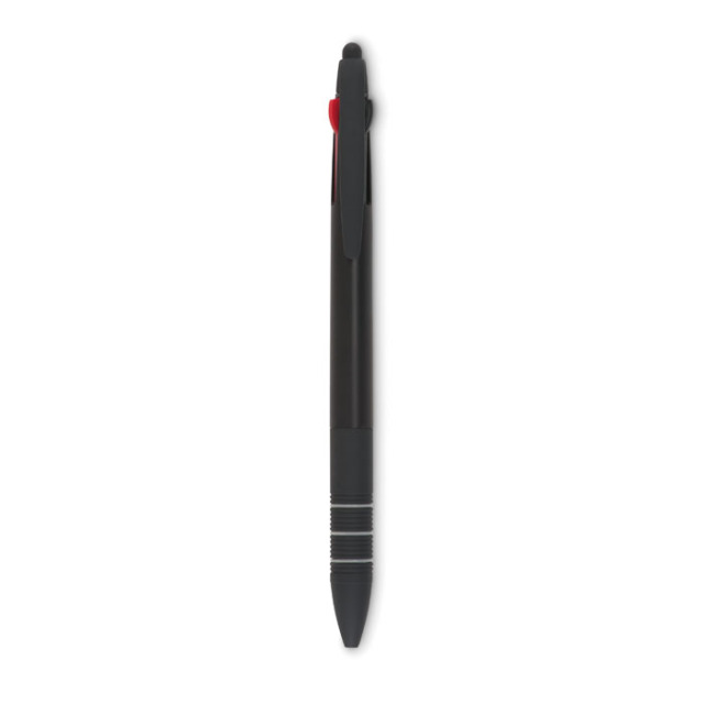 Stylo bille stylet 3 couleurs Noir