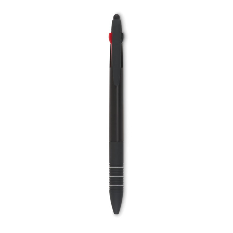 Stylo bille stylet 3 couleurs Noir