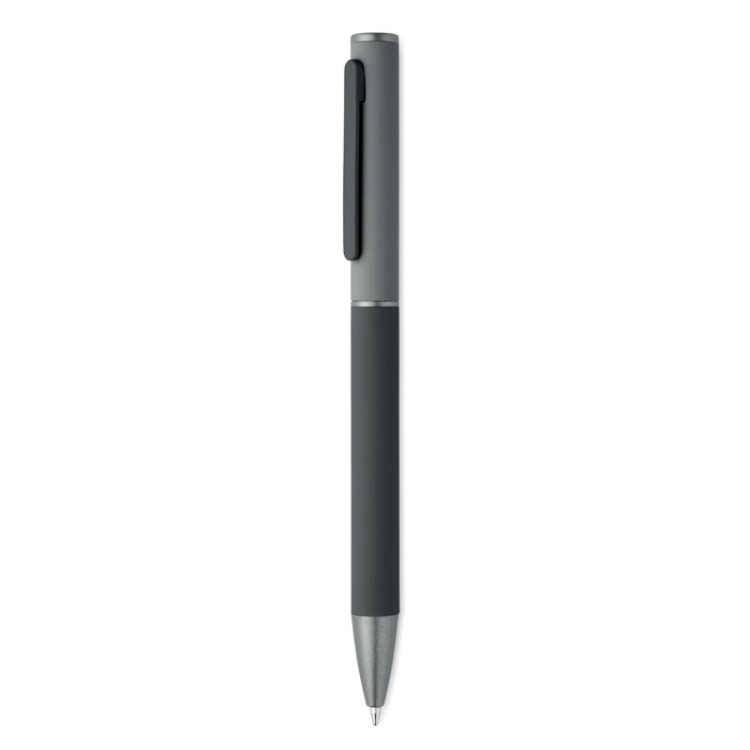 Stylo bille twist en alu recycl&eacute; Noir