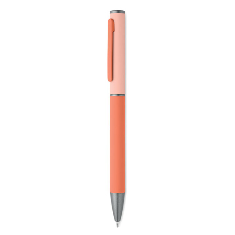 Stylo bille twist en alu recycl&eacute; Orange