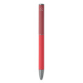 Stylo bille twist en alu recycl&eacute; Rouge