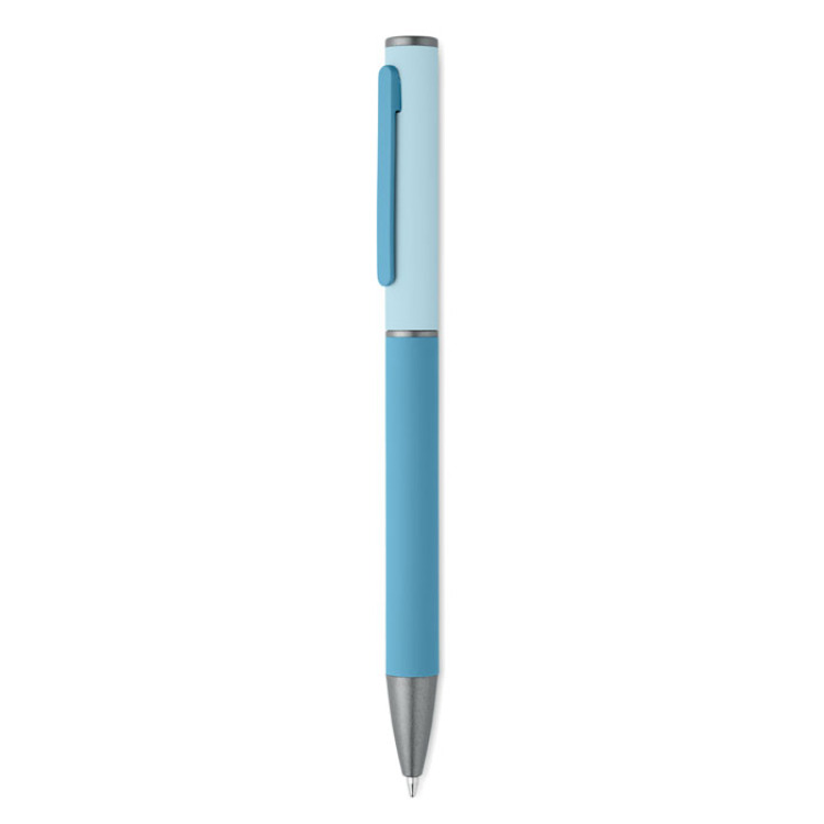 Stylo bille twist en alu recycl&eacute; Turquoise